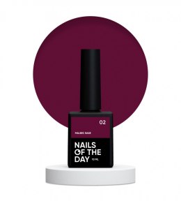 NAILSOFTHEDAY Malbec base 02 – вітражна червоно-бордова база, 10 мл