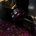 NAILSOFTHEDAY Malbec base Potal 03 - stained glass dark purple base with gold petals, 10 ml