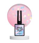 NAILSOFTHENIGHT Party base 03 - milky pink base with holographic hexagons, 10 ml