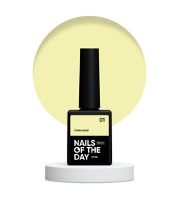 NAILSOFTHEDAY Cream base 01 - pastelowo-żółta baza do wrażliwych paznokci, 10 ml