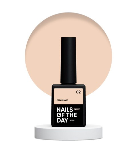 NAILSOFTHEDAY Cream base 02 – персикова база для чутливих нігтів, 10 мл