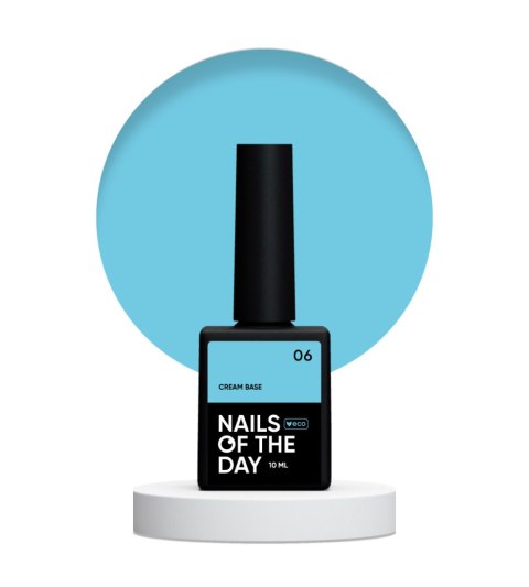 NAILSOFTHEDAY Cream base 06 - niebieska baza do wrażliwych paznokci, 10 ml