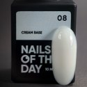 NAILSOFTHEDAY Cream base 08 - mleczna baza do wrażliwych paznokci, 10 ml