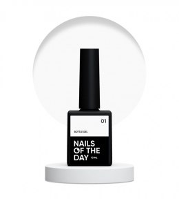 NAILSOFTHEDAY Bottle gel 01 - biały żel do wzmocnienia i naprawy, 10 ml