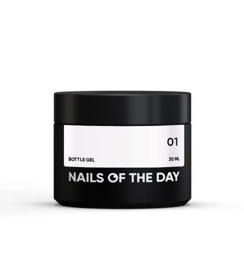 NAILSOFTHEDAY Bottle gel 01 - biały żel do wzmocnienia i naprawy, 30 ml