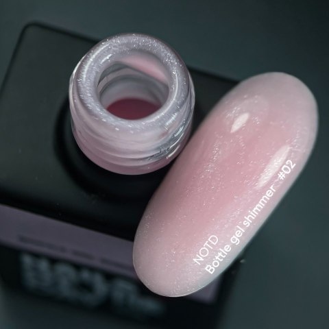 NAILSOFTHEDAY Bottle gel Shimmer 02 - white-pink gel with silver particle for strengthening and repairing, 10 ml NAILSOFTHEDAY Bottle gel Shimmer 02 - white-pink gel with silver particle for strengthening and repairing, 10 ml