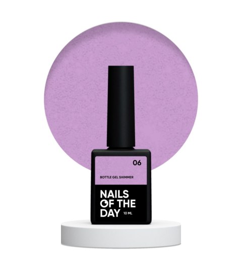 NAILSOFTHEDAY Bottle gel Shimmer 06 - purple with silver speck gel for strengthening and repairing, 10 ml