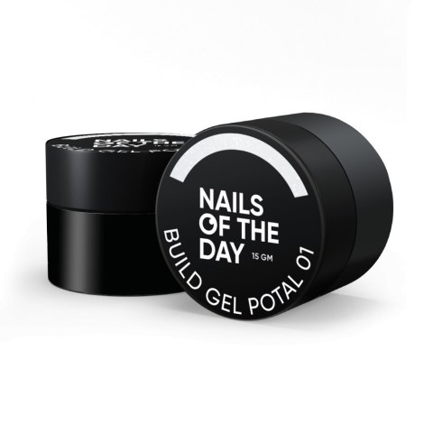 NAILSOFTHEDAY Build gel potal 01 - milky builder gel with foil particles, 15 ml