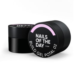 NAILSOFTHEDAY Build gel potal 02 - light pink build gel with foil particles, 15 ml