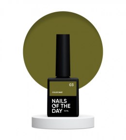 NAILSOFTHEDAY Color base 03 - green khaki base coat, 10 ml