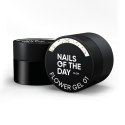 NAILSOFTHEDAY Build gel Flower 01 - przezroczysty żel budujący z kwiatami, 15 ml