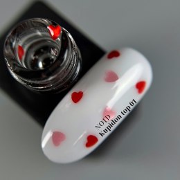 NAILSOFTHEDAY Kupidon top 01 - top with red ta pink hearts without a sticky layer, 10 ml