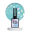 NAILSOFTHENIGHT Party base 05 - neonowo-niebieska baza z holograficznymi sześciokątami, 10 ml