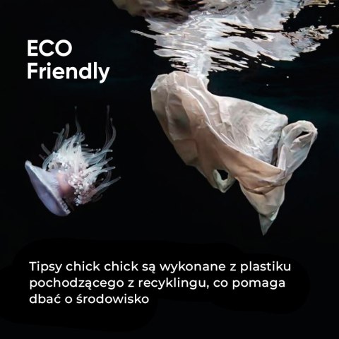 ECO tipsy CHICK CHICK zdejmowane osobno - przezroczyste, 50 szt ECO tipsy CHICK CHICK zdejmowane osobno - przezroczyste, 50 szt