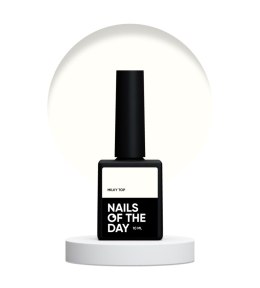 NAILSOFTHEDAY Milky top - milky white top without a sticky layer, 10 ml