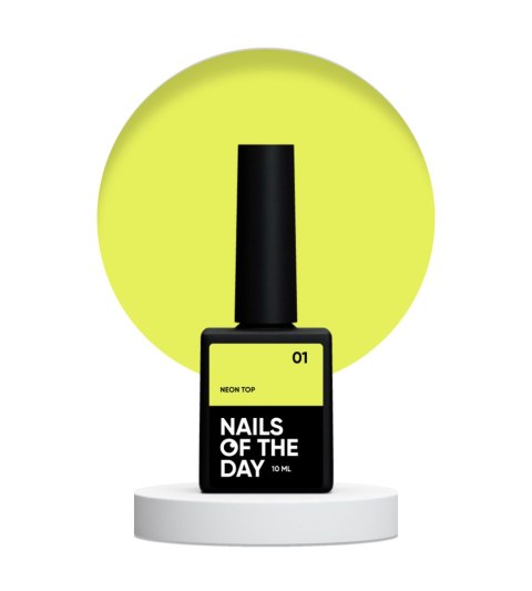 NAILSOFTHEDAY Neon top 01 - neon yellow top without sticky layer, 10 ml