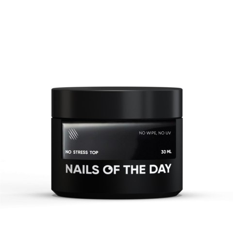 NAILSOFTHEDAY No stress top no wipe — глянцевий топ без липкого шару та без УФ-фільтру, АНТИЦАРАПКА, 30 ml