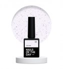 NAILSOFTHEDAY Potal base 01 – milky-purple base with silver-purple petals, 10 ml