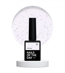 NAILSOFTHEDAY Potal base 01 – молочно-фіолетова база зі срібно-фіолетовою поталлю, 10 мл