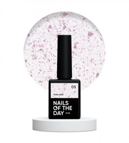 NAILSOFTHEDAY Potal base 05 – milky base with pink petals, 10 ml