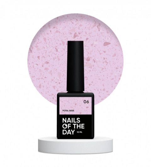 NAILSOFTHEDAY Potal base 06 – light pink base with copper flakes, 10 ml