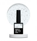 NAILSOFTHEDAY Potal base 09 – молочно-срібна база зі срібною поталлю, 10 мл