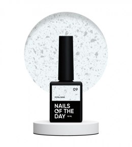 NAILSOFTHEDAY Potal base 09 – milky-silver base with silver flakes, 10 ml