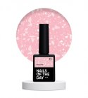 NAILSOFTHEDAY Potal base 13 – light pink base with white flakes, 10 ml