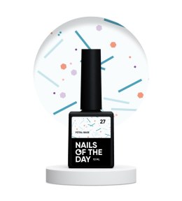 NAILSOFTHEDAY Potal base 27 – delikatno-mleczna baza z neonowym brokatem, 10 ml