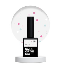 NAILSOFTHEDAY Potal base 28 – молочна база з неоновими блискітками, 10 мл