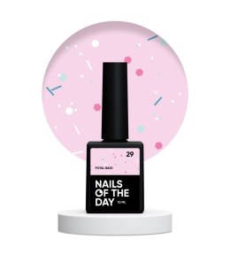 NAILSOFTHEDAY Potal base 29 – молочно-рожева база з неоновими блискітками, 10 мл