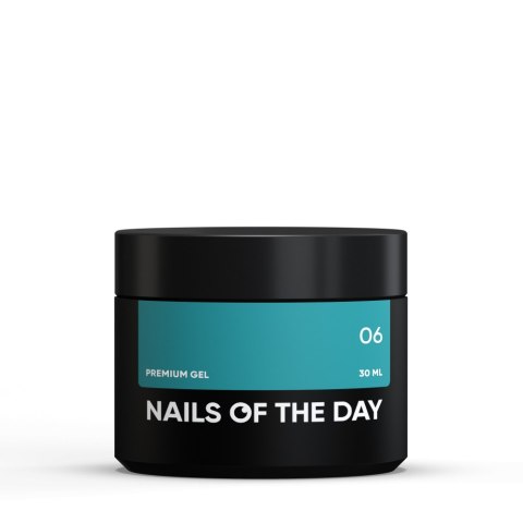 NAILSOFTHEDAY Premium gel 06 - turkusowy żel budujący, 30 ml