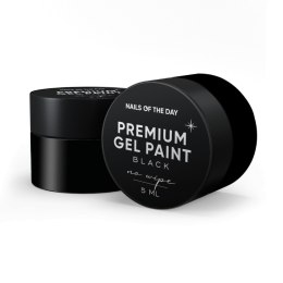 NAILSOFTHEDAY Premium gel paint Black no wipe, 5 ml