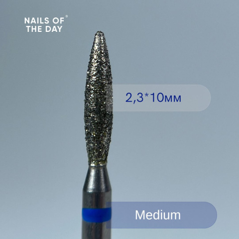 NAILSOFTHEDAY diamond drill bit - flame blue 2.3 x 10 mm