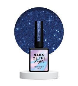 NAILSOFTHENIGHT Blue Lagoon - niebieski lakier hybrydowy z odblaskową drobinką, 10 ml