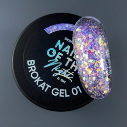 NAILSOFTHENIGHT Glitter gel 01 - purple gel with glitter, 5 g