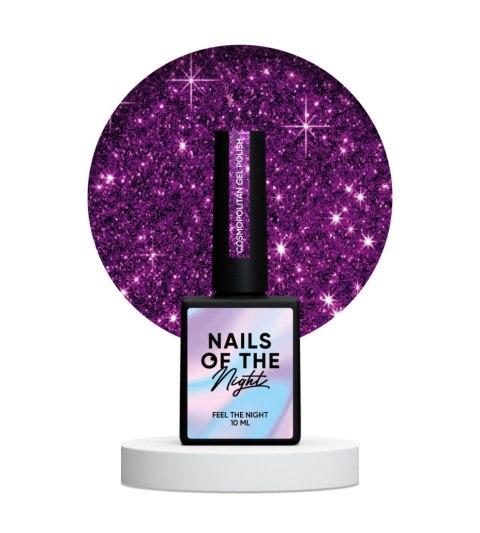 NAILSOFTHENIGHT Cosmopolitan - dark pink gel polish with reflective particle, 10 ml