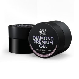 NAILSOFTHENIGHT Diamond Premium gel/gel polish 04 - różowo-złoty z metalowymi płatkami lakier hybrydowy, 5 ml