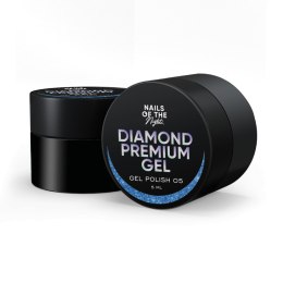 NAILSOFTHENIGHT Diamond Premium gel/gel polish 05 - blue gel polish with metal flakes, 5 ml