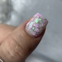 NAILSOFTHENIGHT Dream gel 01 - milky-pink gel with hexagons and glitter, 5 g