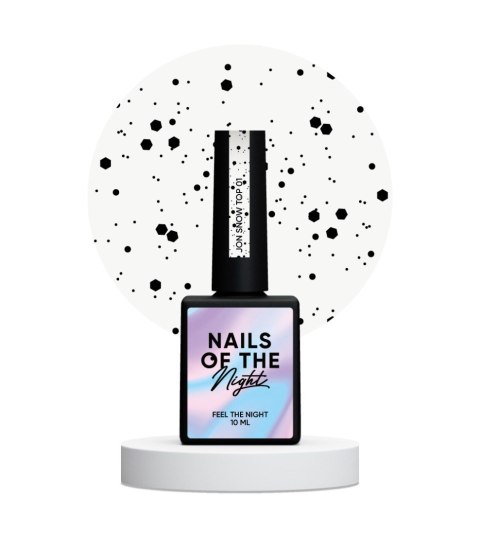 NAILSOFTHENIGHT Jon Snow 01 - sticky-free top coat with irregular black particles, 10 ml