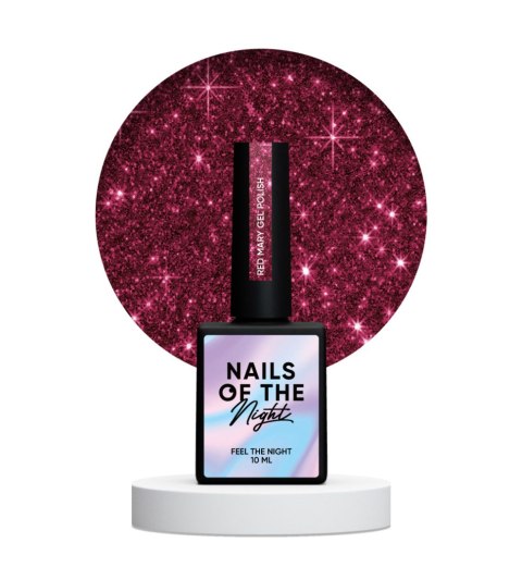 NAILSOFTHENIGHT Red Mary — червоний світловідбиваючий гель–лак, 10 мл