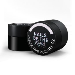 NAILSOFTHENIGHT Reflective Polygel 02 — блідно—рожевий рідкий світловідбиваючий полігель, 15 мл