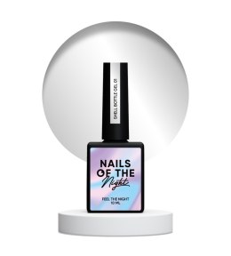 NAILSOFTHENIGHT Shell Bottle gel 01 - white and silver pearl gel for strengthening and repairing, 10 ml