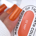 NAILSOFTHEDAY Color of the month January 2025 Vitamin C - jaskrawo pomarańczowy lakier hybrydowy z delikatną drobinką , 10 ml