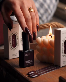 NAILSOFTHEDAY Color of the month November 2024 Une petite française - dark burgundy gel polish, 10 ml