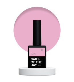 NAILSOFTHEDAY Color top 02 - nude-pink top coat without sticky layer, 10 ml