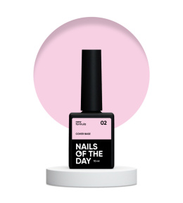 NAILSOFTHEDAY Cover base NEW 02 - translucent pink nude hybrid base, 10 ml