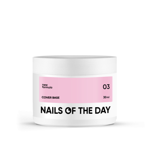 NAILSOFTHEDAY Cover base NEW 03 — ніжно–персикове камуфлююче базове покриття, 30 мл