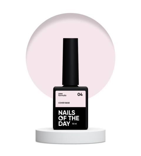 NAILSOFTHEDAY Cover base NEW 04 - translucent powder-pink hybrid base, 10 ml